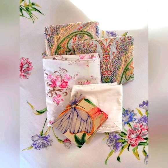 Vintage & Y2K Dbl/full Size 6pc Bedding Curation 100% Cotton & Poly/Cott - Picture 16 of 16